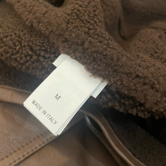 Brunello Cucinelli Mens Shearling Leather Brown Jacket Sz M - Picture 9 of 12